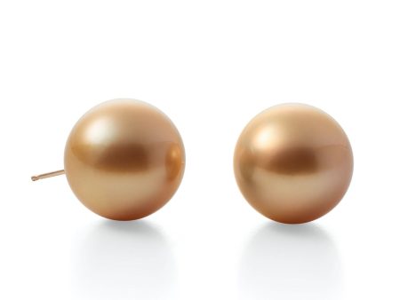 12.5mm Golden South Sea Pearl Earrings Online