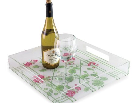 Geranium Trellis Tray on Sale