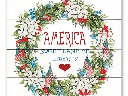 CIN3302PAL - America Wreath - 12x12 Fashion