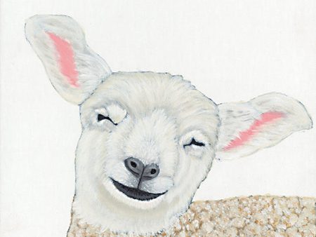 AJ112 - Smiling Sheep - 12x12 For Discount