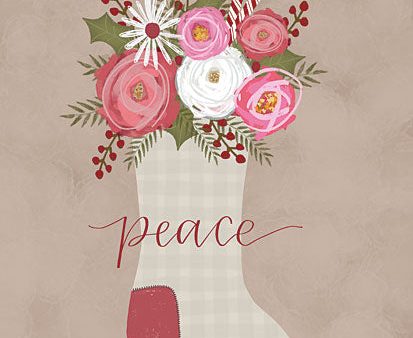 LAR473 - Peace Christmas Stocking - 12x16 Sale