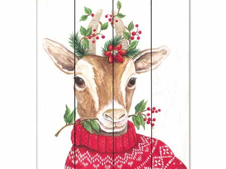 ART1292PAL - Christmas Goat - 12x16 Discount